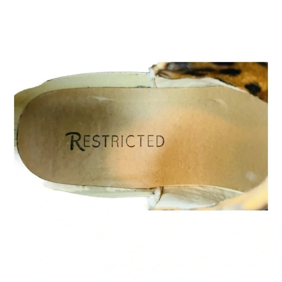 RESTRICTED LEOPARD ANIMAL PRINT SUEDE ANKLE BOOTS SLIP ON BOOTIES SIZE 7.5 - Picture 8 of 11